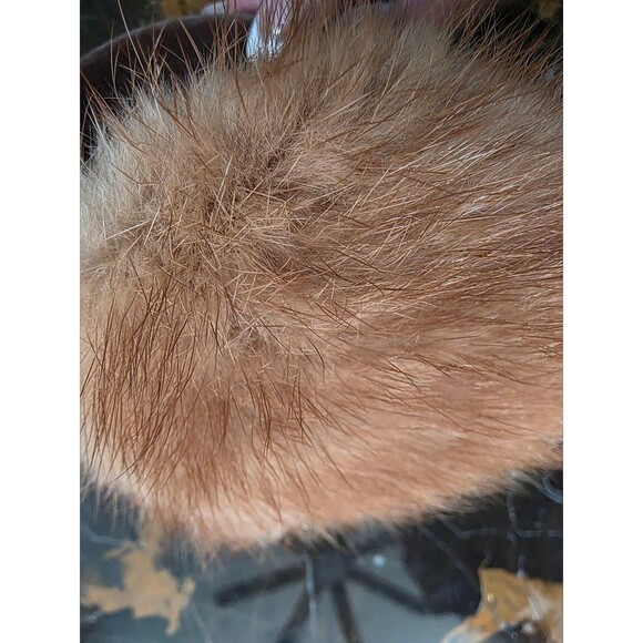 Real Mink Fur Earmuffs Brown Velvet headband Thin Danity main image 8